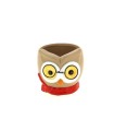 C.POT HIBOU AVEC LUNETTES 007.5 H06.5CM les 12P