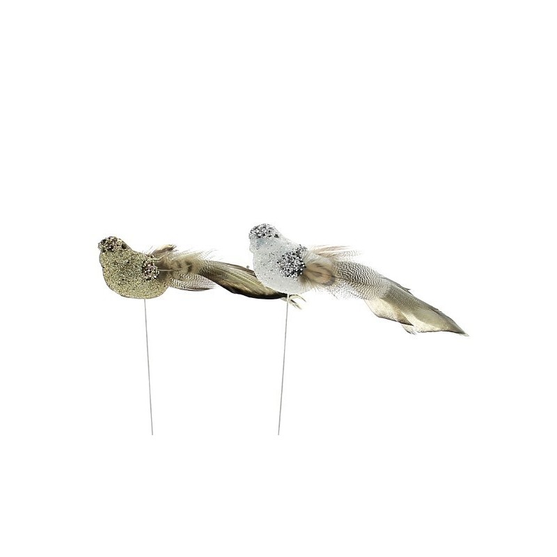 OISEAU PAILLETE Diam.15cm /12P