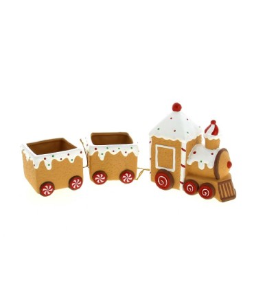 C.POT TRAIN PAIN D'EPICE LUMINEUX 30x8.2 H13CM pièce