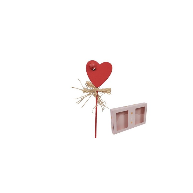 COEUR+COCCINELLE + RAPHIA PIQUE/24P