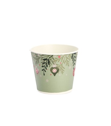 ZINC-POT VERT BOULES NOEL 08 H7CM  les 20P