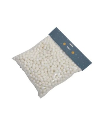 BOULE SCINTILLANTE BLANCHE 15mm sachet 140gr