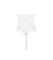 CHOUETTE BOIS BLANC 7CM les 5P