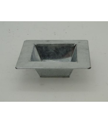 ZINC-COUPE+REBORD naturel 10X10 ext 16X16 CM à la pièce