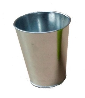 ZINC-POT MUGUET naturel 010 H12.5CM  à la pièce