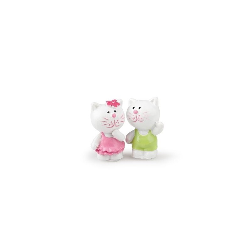 CHAT rose & vert 2CM BOITE