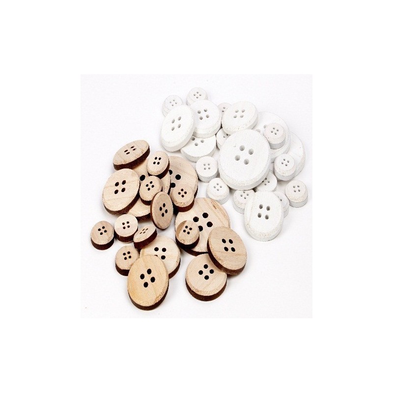 OASIS BOUTON EN BOIS naturel /30P