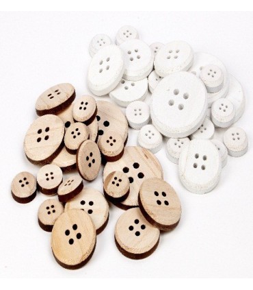OASIS BOUTON EN BOIS naturel /30P