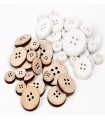 OASIS BOUTON EN BOIS naturel /30P