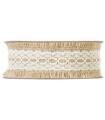RUBAN JUTE + DENTELLE BLANCHE 25MMX9M