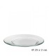 VERRE ASSIETTE 025 fond 2CM/6P