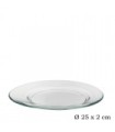 VERRE ASSIETTE 025 fond 2CM/6P