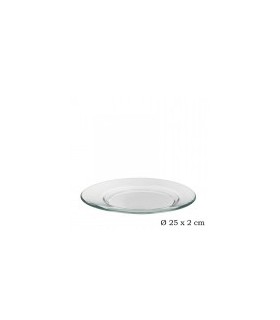 VERRE ASSIETTE 030  fond 2CM/6P