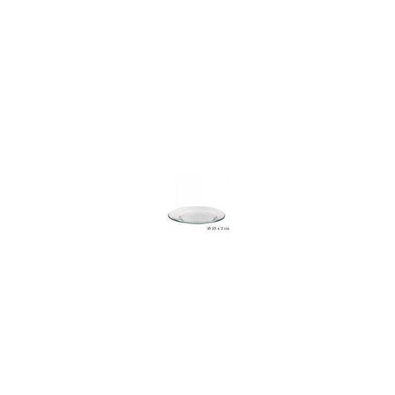 VERRE ASSIETTE 030  fond 2CM/6P