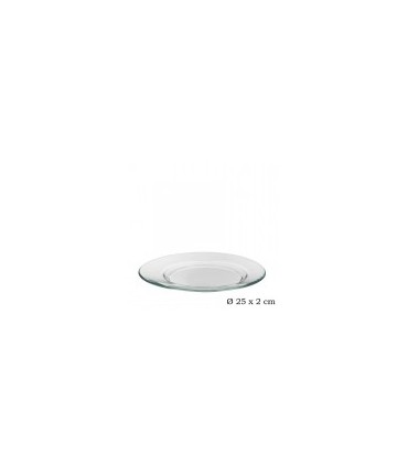 VERRE ASSIETTE 030  fond 2CM/6P