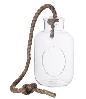 VERRE BOUTEILLE A SUSP.+CORDE 012 H21CM/1P