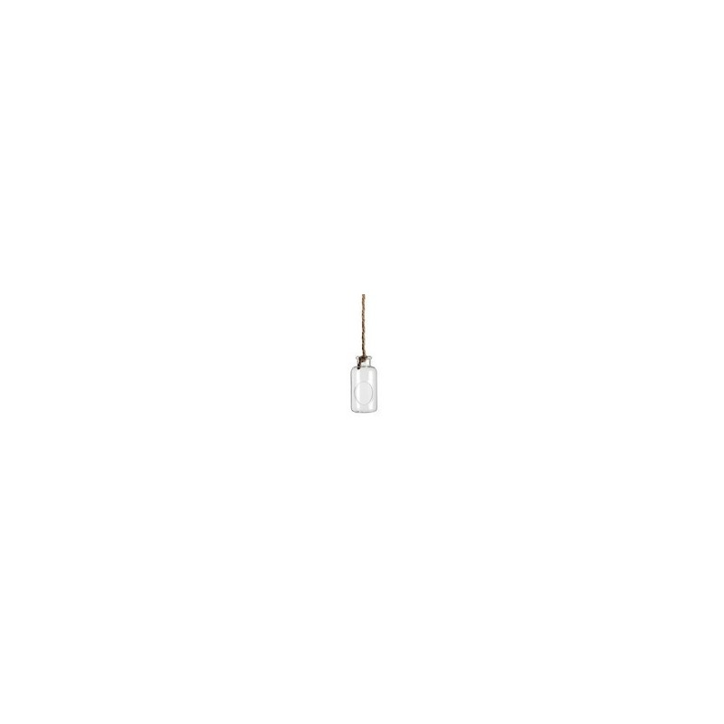 VERRE BOUTEILLE + CORDE 07.5CM H16CM /6P
