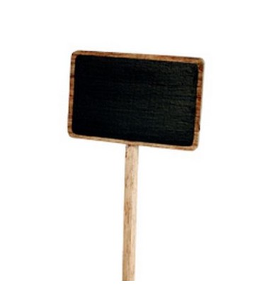 ETIQUETTE BOIS+ARDOISE 14X08 H40CM /5P