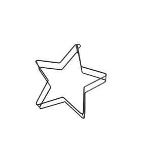 ETOILE METAL DOUBLE 30CM à la pièce