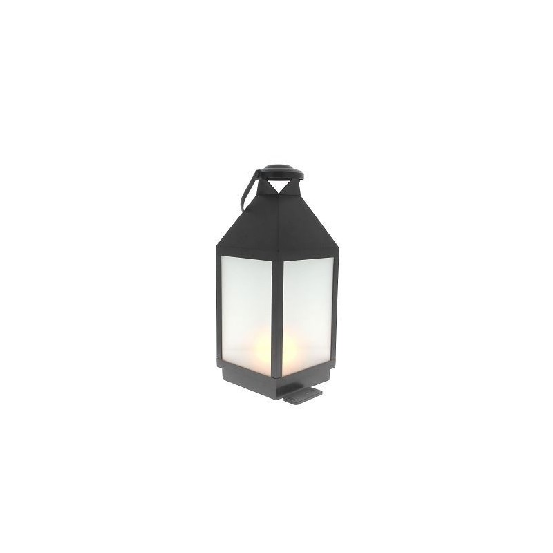 LANTERNE NOIR + LED H48CM /1P