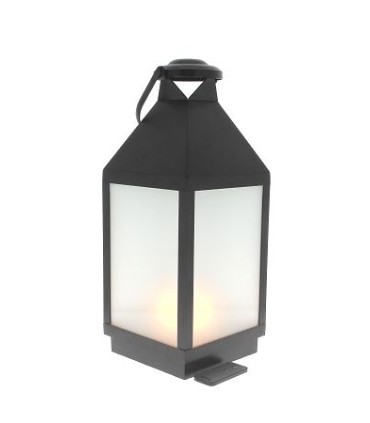 LANTERNE NOIR + LED H48CM /1P