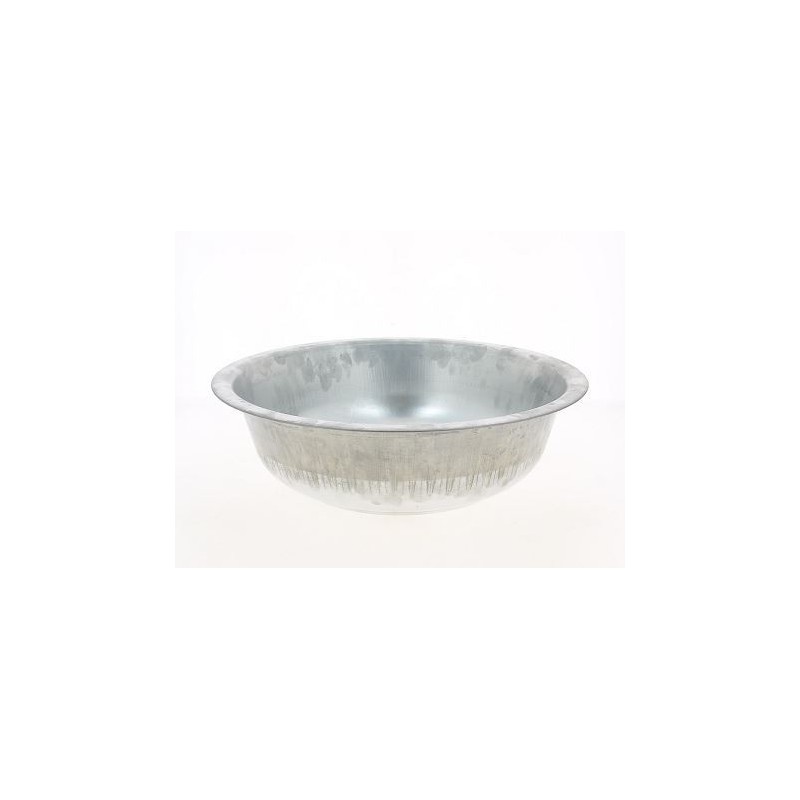 ZINC-BASSINE rebord 039CM NATUREL à la pièce