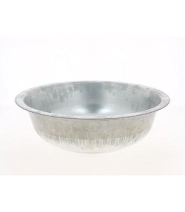 ZINC-BASSINE rebord 039CM NATUREL à la pièce