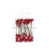 EPINGLE TETE COEUR ROUGE 10MM X 55MM /40P