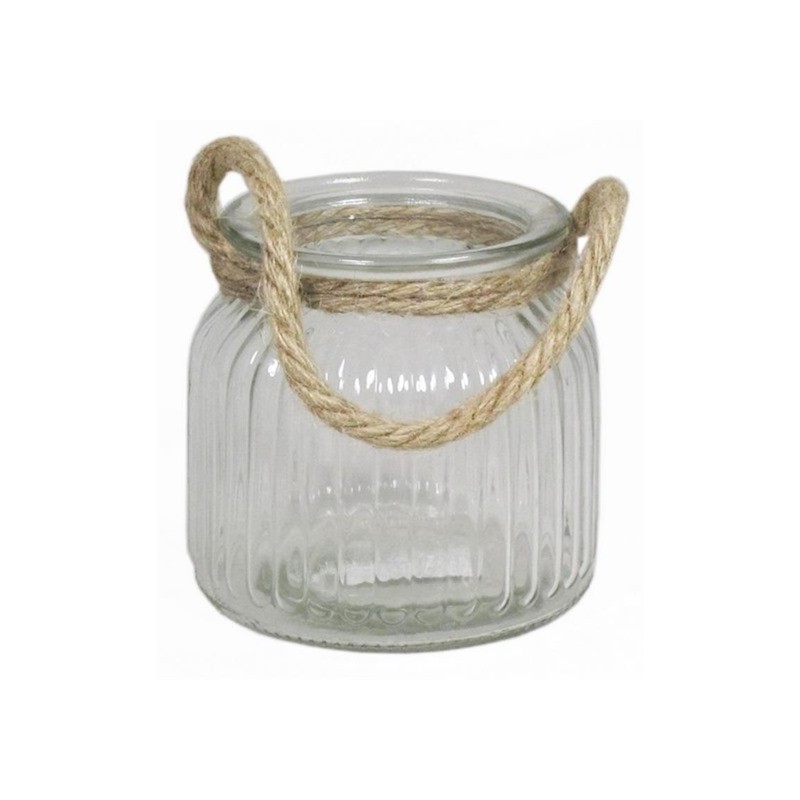 VERRE POT NERVURE 09.5 H10.5 avec corde