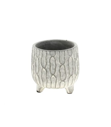 C.POT SUR PIED CIMENT ALVEOLE 012 H12CM les 2P