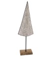 SAPIN METAL BLANC SUR P.BOIS H27.5CM les 6P