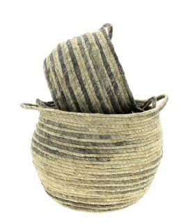 C.POT TRESSE BICOLORE H19 à H25CM SET 3P