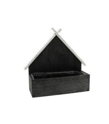 MAISON DE BOIS GRIS 23X09CM à la pièce