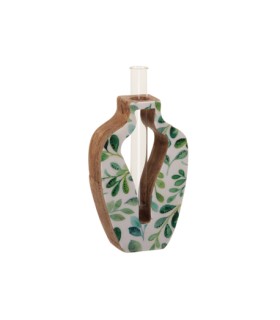 SOLIFLOR BASE BOUTEILLE FEUILLE VERTE les 6P