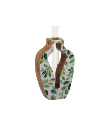 SOLIFLOR BASE BOUTEILLE FEUILLE VERTE les 6P