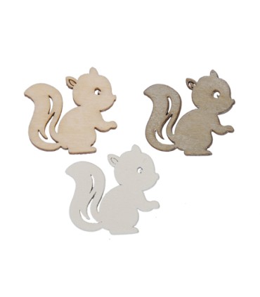 ECUREUIL BOIS 3CM les 60P