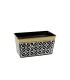 ZINC-JARDINIERE MOSAIQUE BORD OR 15X8 H8CM les 6P