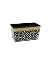 ZINC-JARDINIERE MOSAIQUE BORD OR 15X8 H8CM les 6P