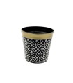 ZINC-C.POT MOSAIQUE BORD OR 013 H12.5CM les 6P