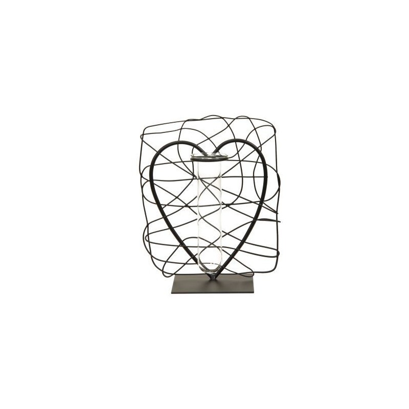 SOLIFLOR/1 dans métal COEUR 16.5CM pièce