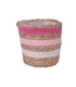 C.POT CORDE RAYE ROSE 014.5 H13CM à la pièce