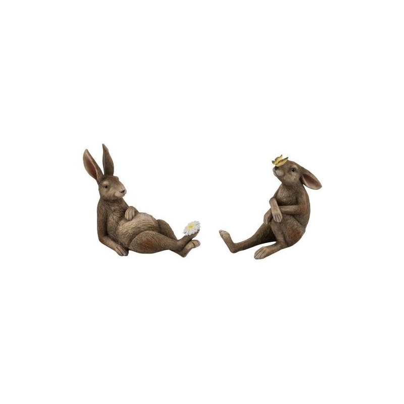 LAPIN BRUN COUCHE 2ass H8.5CM les 8P