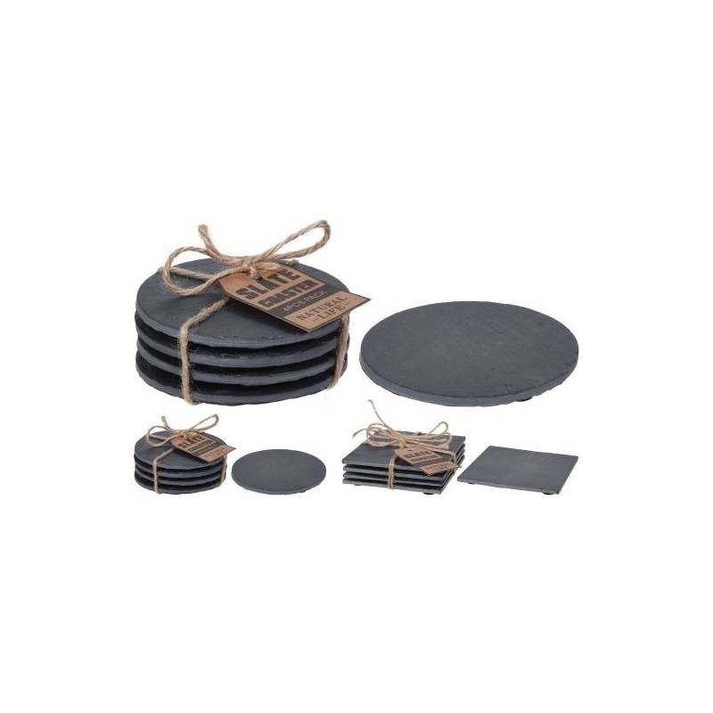 ARDOISE CARRE ET RONDE 2 sets de 4P