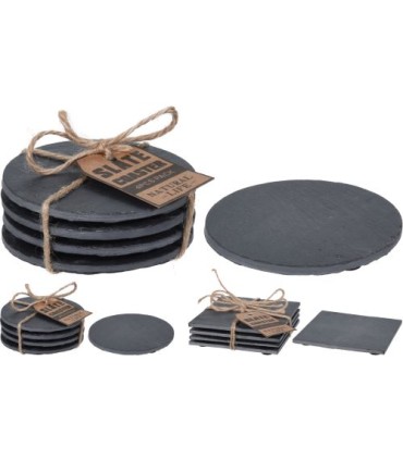 ARDOISE CARRE ET RONDE 2 sets de 4P