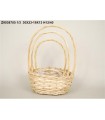 CORBEILLE OSIER NATUREL ovale SET 3P