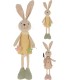 LAPIN DEBOUT ROSE JAUNE & ROSE H64CM ASS. les 2P
