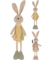 LAPIN DEBOUT ROSE JAUNE & ROSE H64CM ASS. les 2P