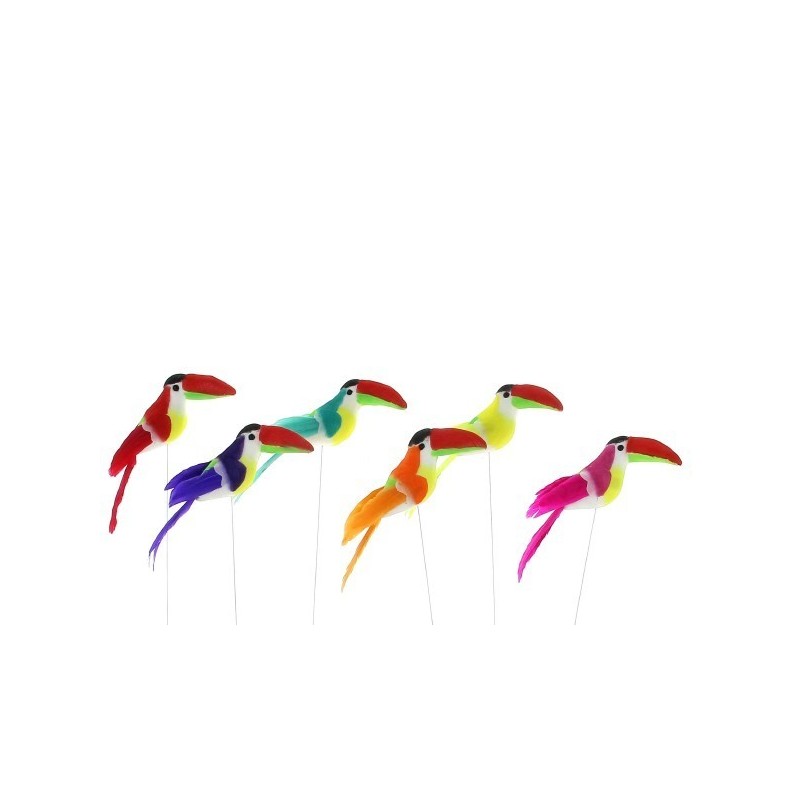 TOUCAN SUR PIQUE H15CM les 12P