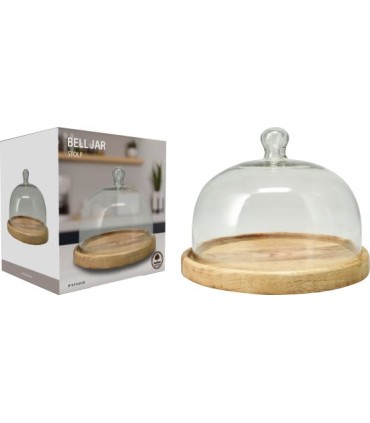 VERRE PLAT A GATEAU AVEC DOME 20CM /1P