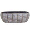 JARDINIERE VAGUE BRONZE 39x15 H13cm /2P
